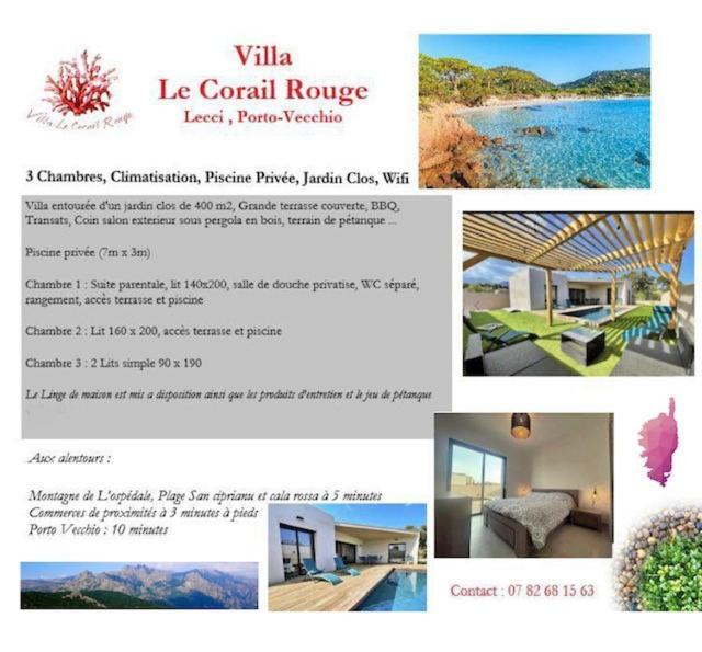 Villa Le Corail Rouge Corse Lecci Dış mekan fotoğraf